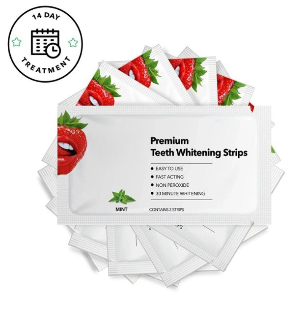 Teeth Brightening And Whitening Strawberry Care Strips