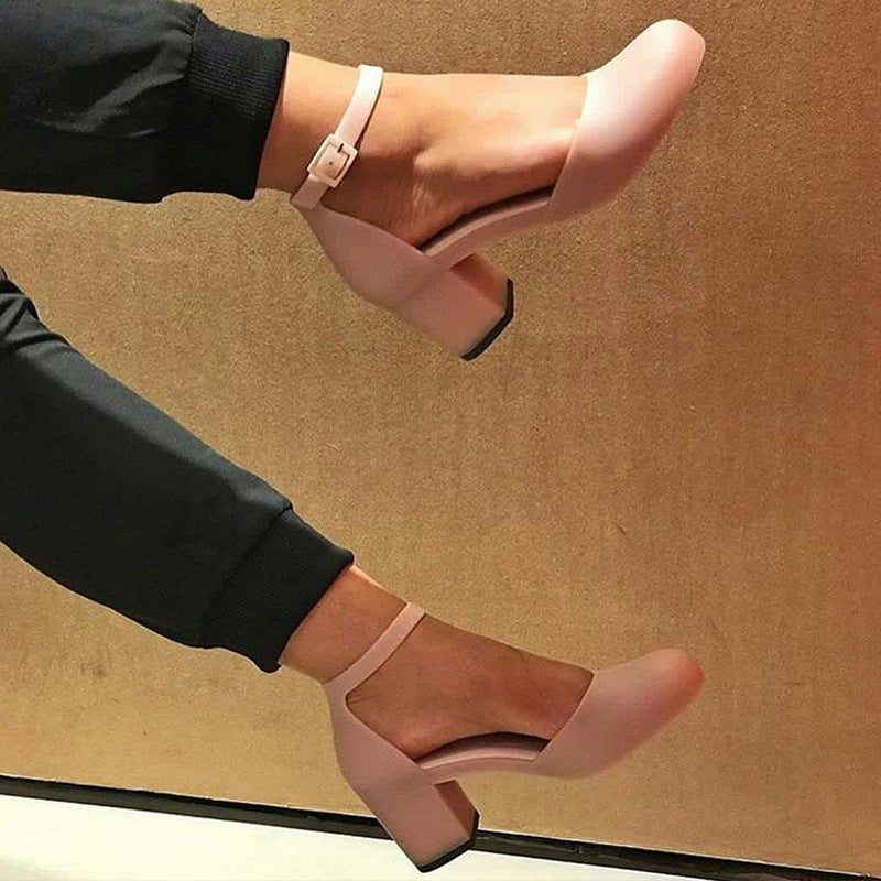 New Product Mid-high-heeled Soft-soled Jelly Plastic PVC Women's Sandals