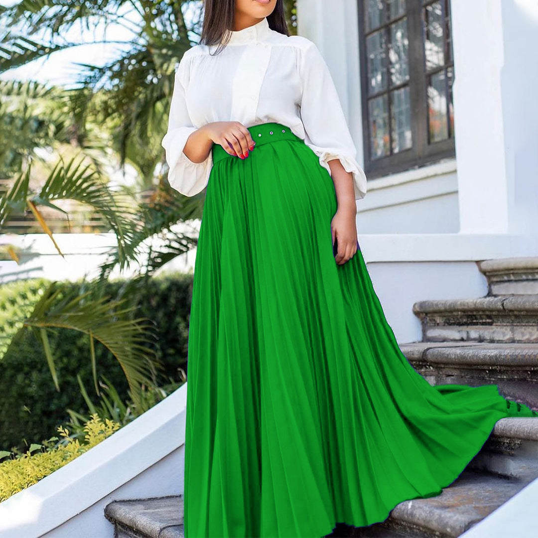 Women's Elegant Pleated Personality Big Skirt