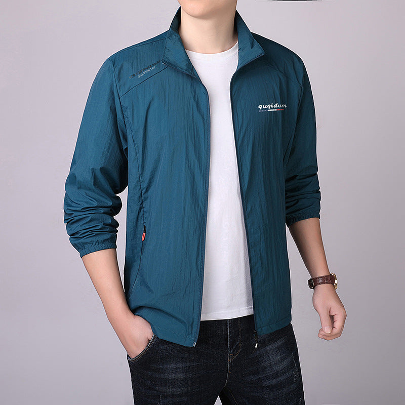 Ice Silk Sun Protection Stand-up Collar Thin Coat Outdoor Breathable Fishing Sun-proof Clothes