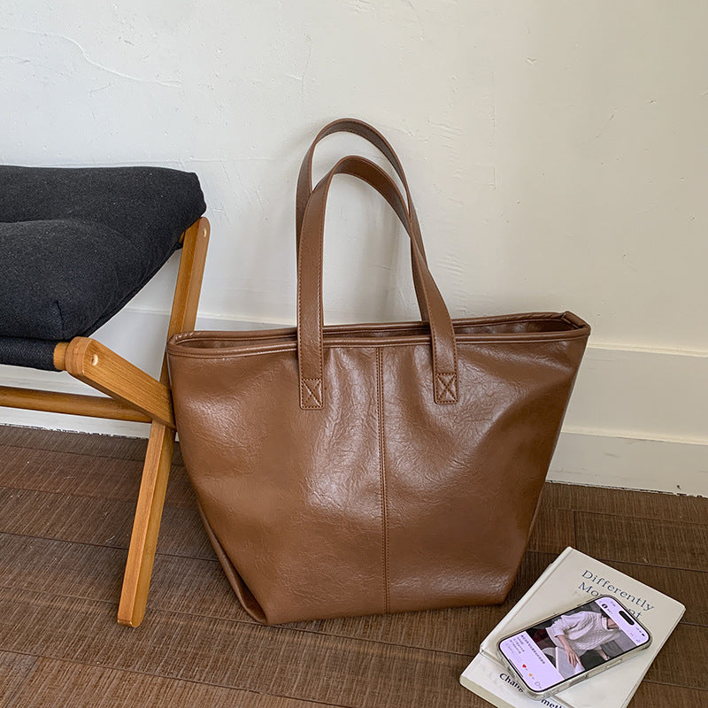 Fashionable Large-capacity Tote Bag Vintage And Casual