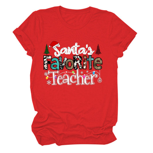 European And American Christmas Vintage Short Sleeve