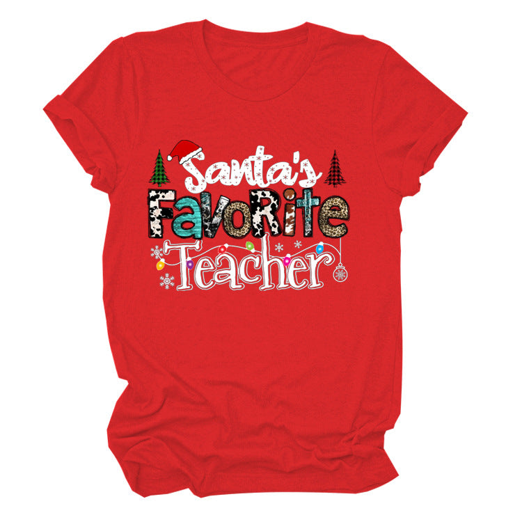 European And American Christmas Vintage Short Sleeve
