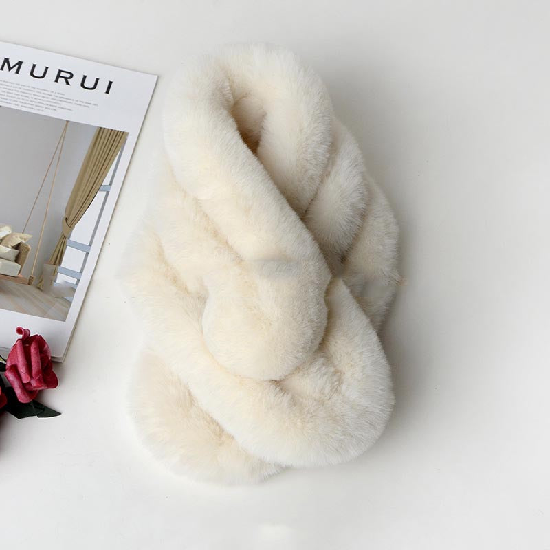 Thick Plush Warmth Imitation Rabbit Fur Scarf Collar