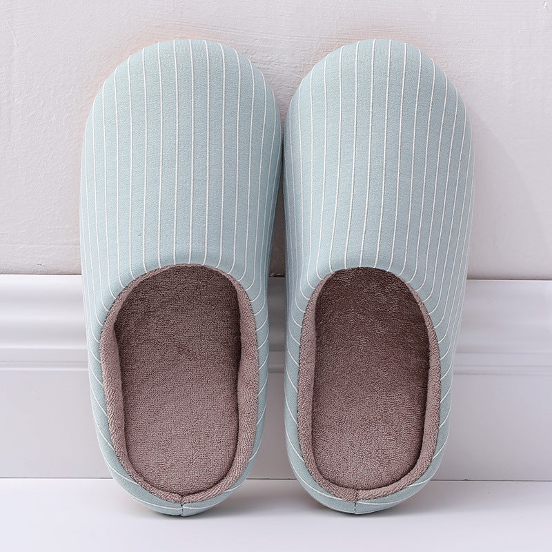 Autumn And Winter Warm Indoor Soft Shoes Couple Non-slip Home Slippers