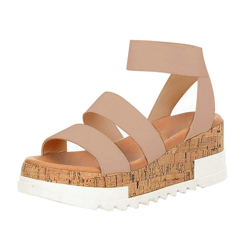 Women's thick-soled hemp rope straw sandals