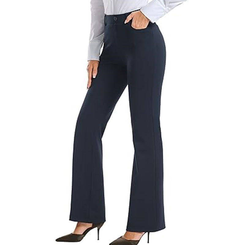 Ladies Belt Pocket Slip-on Regular Casual Pants