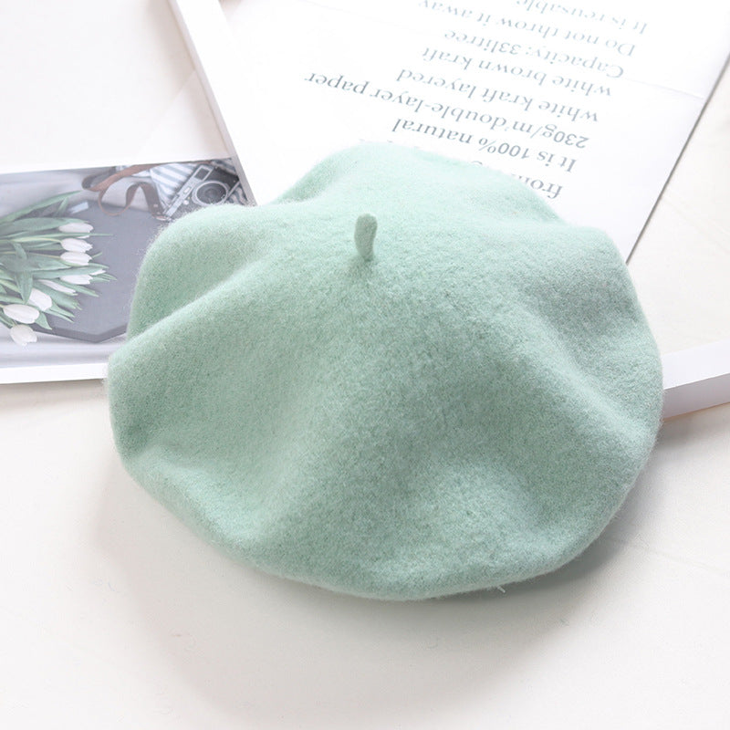 Children's Fashion Retro Warm Painter Woolen Knitted Hat