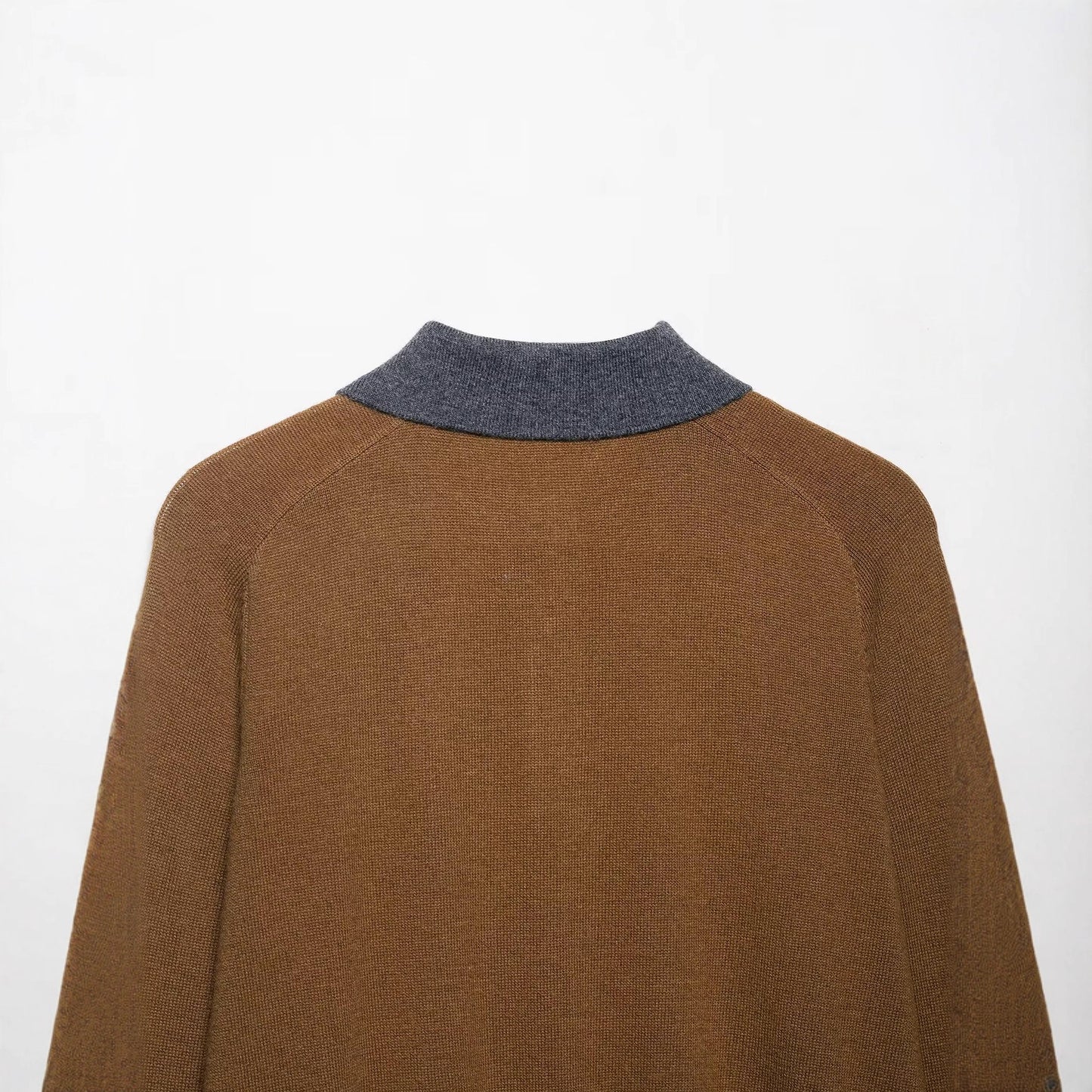Autumn Diamond Jacquard POLO Collar Top