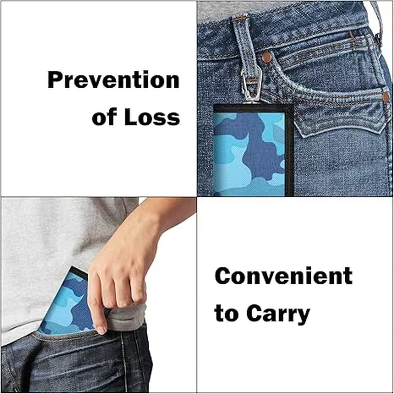 Mens Wallet with Lanyard Camouflage Fabric Bank Card Change Wallet off Short Wallet