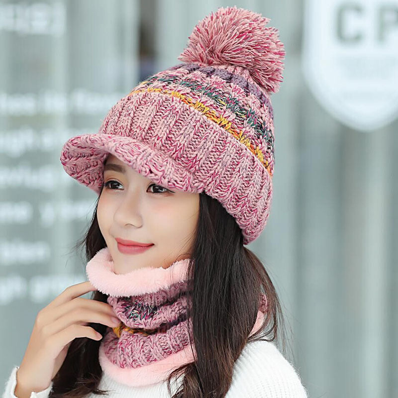 Plush Knitted Mixed Color Bib Suit