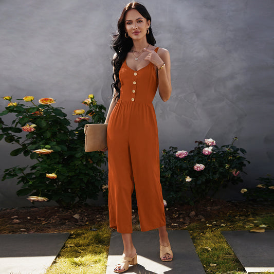 Women's Strapless Back Ninth Jumpsuit Women
