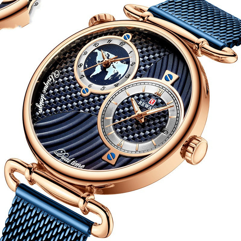 steel mesh belt men's watch