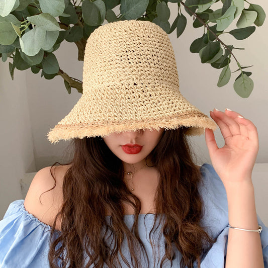 Hat Women's Handmade Crochet Sun Protection Sunshade