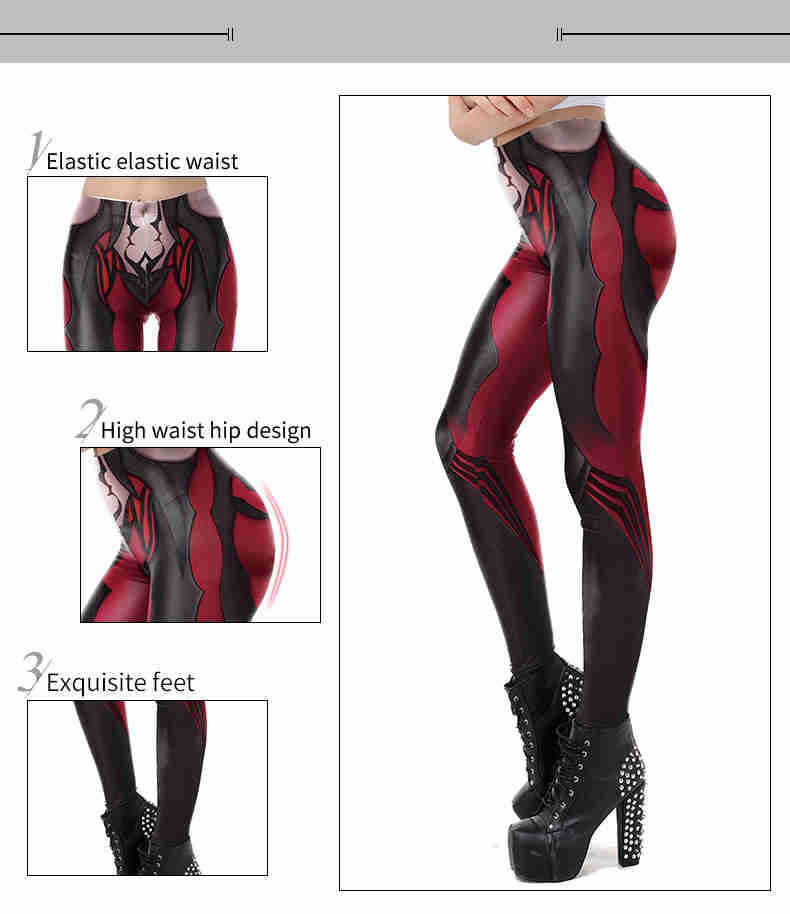 Digital Printing Leggings Women's Elastic Fitness Women