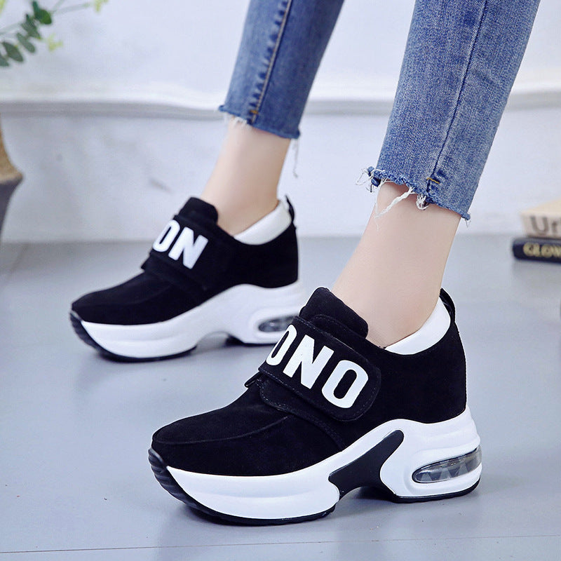 New Korean Style Wild Velcro Thick-soled Student Platform Shoes