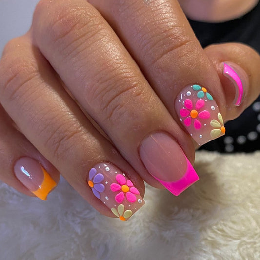 24-piece Transparent Nail Patch Box