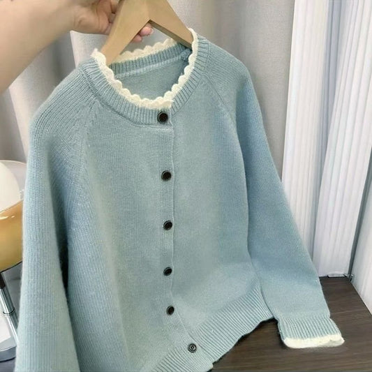 Women's Fashion Coat With A Crew Neck