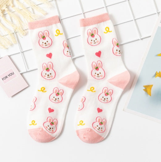 Gummy Bear Series Cotton Socks Women's Preppy Style