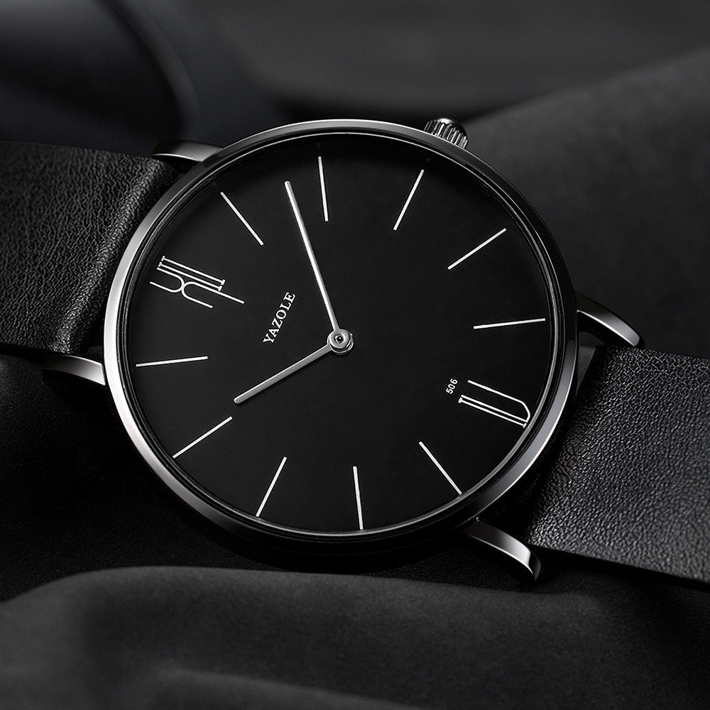 Simple men's waterproof quartz watch