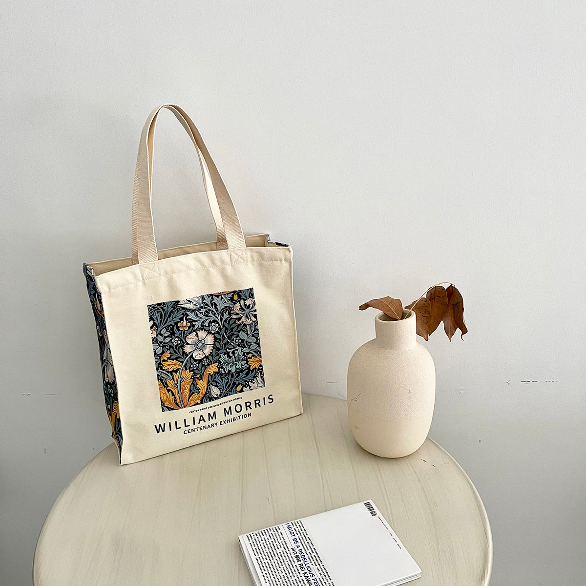 Vintage Printed One-shoulder Unisex Shopping Bag