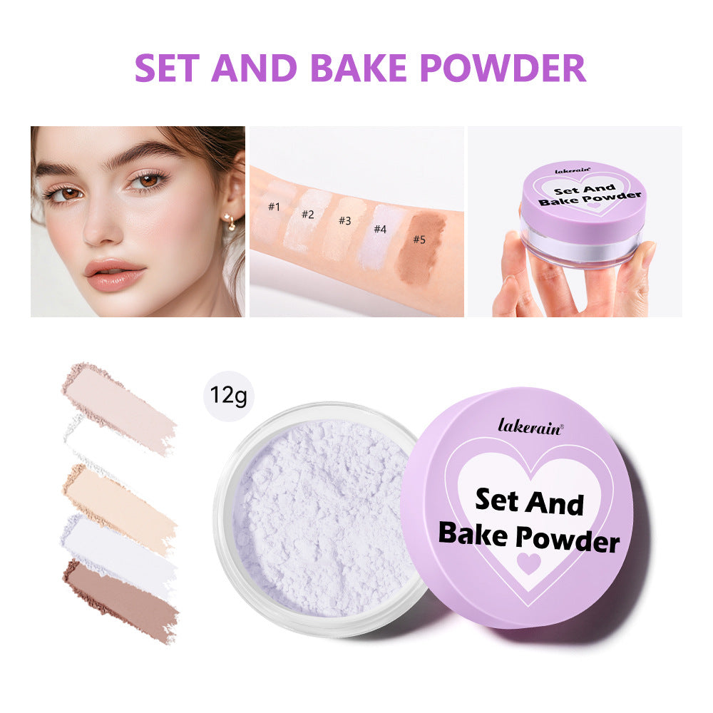 Long-lasting Concealer Waterproof And Sweatproof Smear-proof Makeup Baking Finishing Powder Face Powder