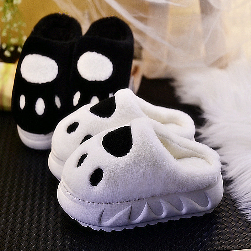Autumn And Winter Women's Thick Bottom Cotton Slippers Cartoon Cute