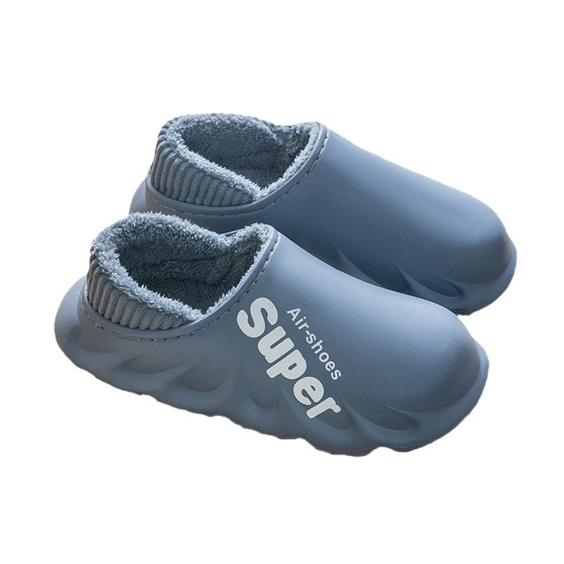 Waterproof Heel-closing Cotton Slippers Warm For Fall And Winter
