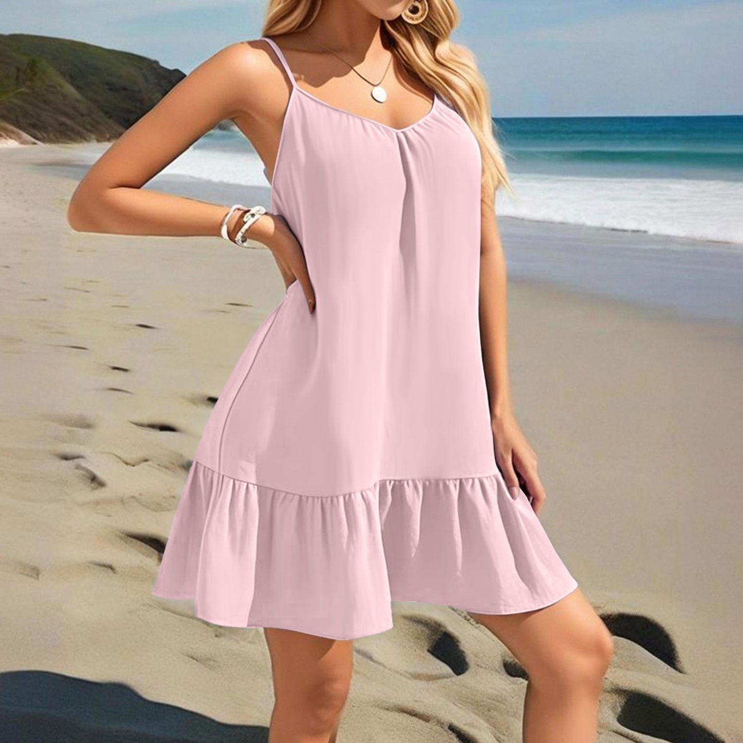 Strapless Solid-color Elegant Dress