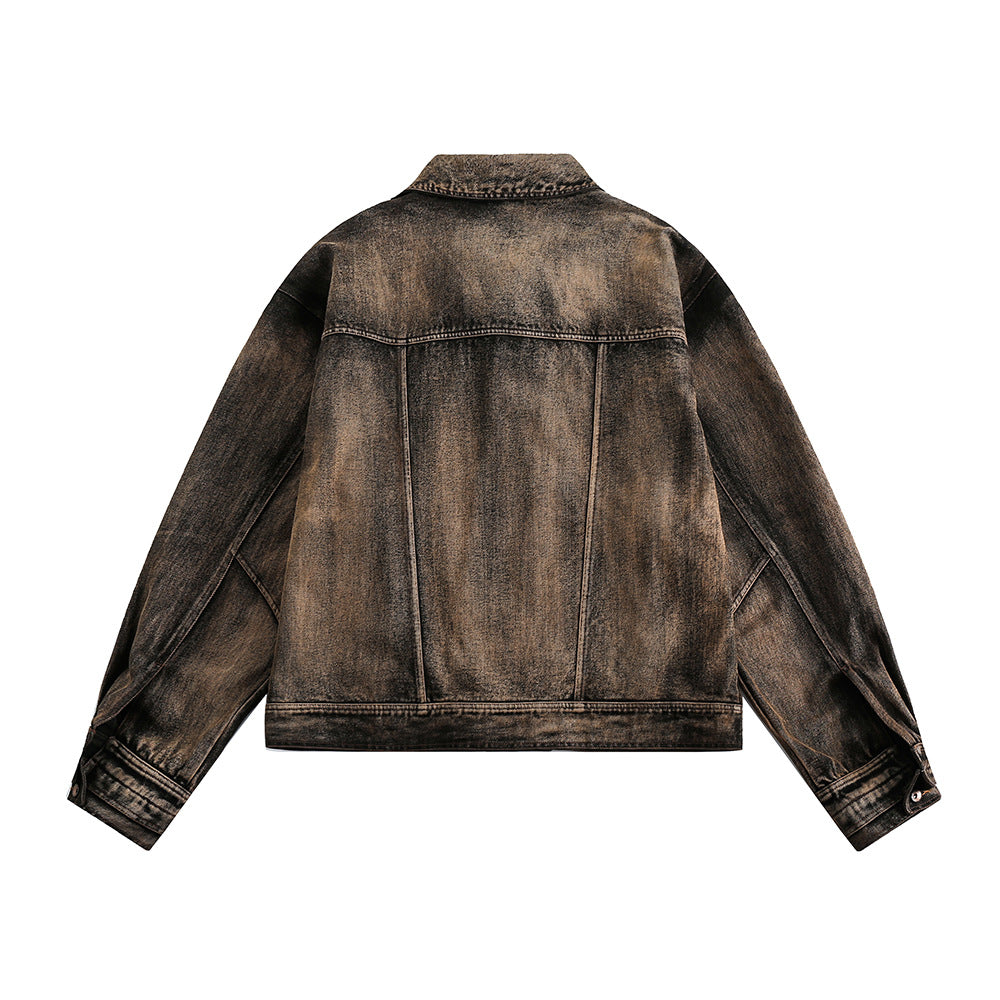 Punk Waste Soil Tie-dye Do The Old Cowboy Coat
