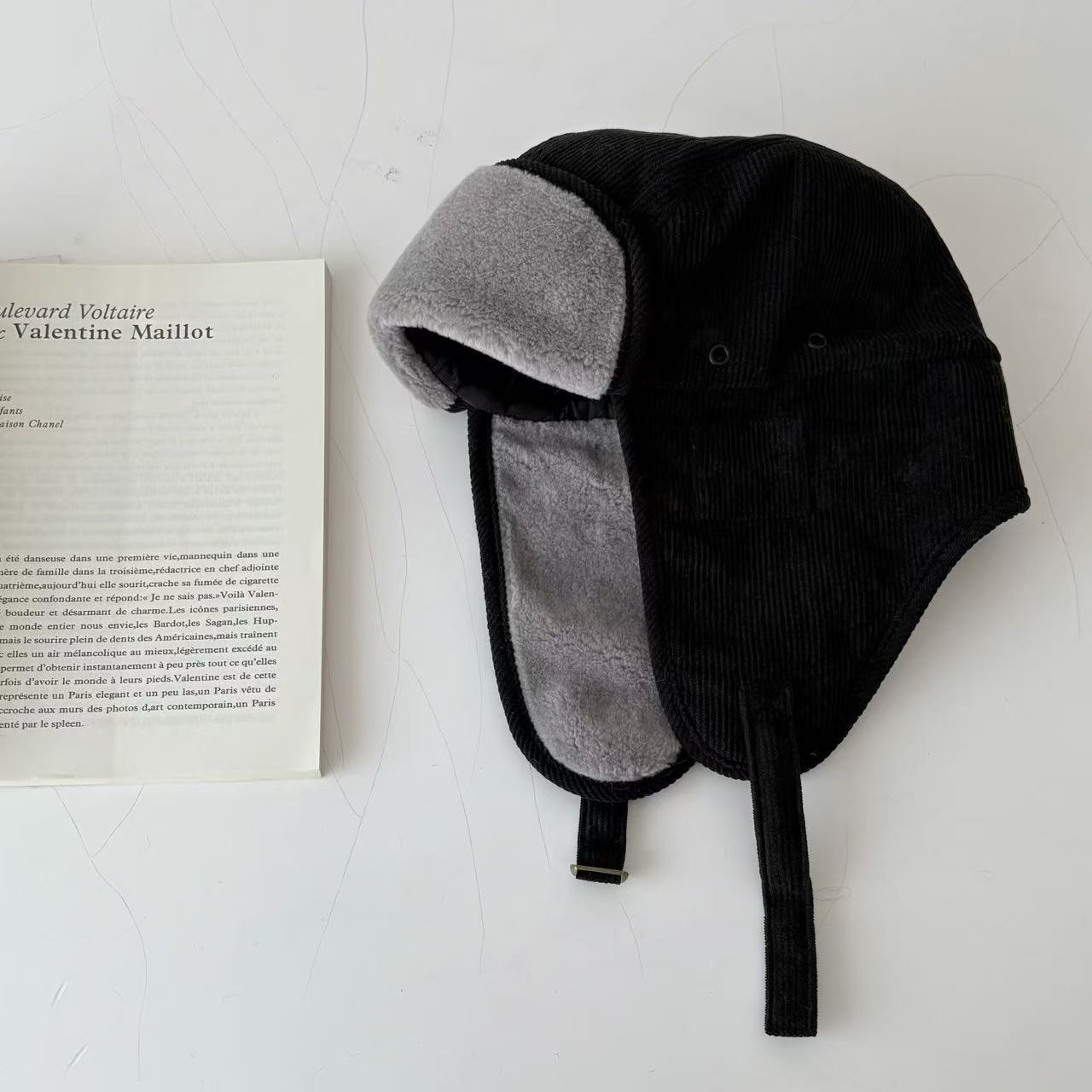 Fashion Personality Corduroy Earmuffs Hat Women