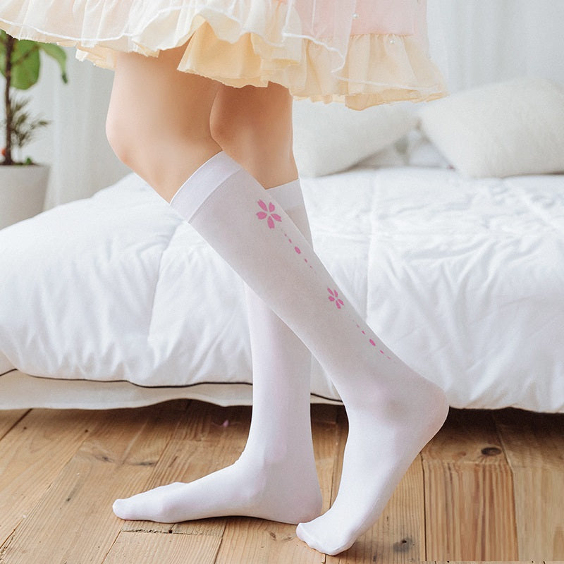 Kattelapprint Over-the-knee-strømper Lolita-strømper