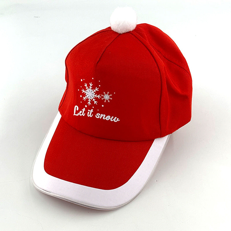 Amazon Sources LED Optical Fiber Luminous Peaked Cap Luminous Flashing Hat Outdoor Sunshade Fashion Baseball Cap Wholesale