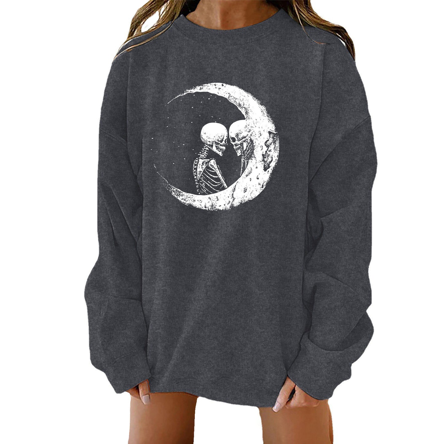 Halloween Kreativt Tema Tryk Løs Sweater