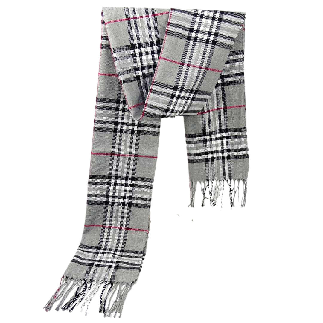 Men's Versatile Reversible Checkered Shawl Scarf