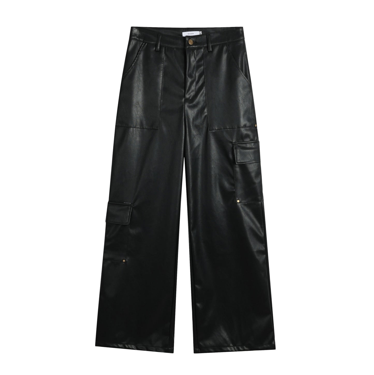 Niche Design Leather Pants Loose Wide Leg Pants