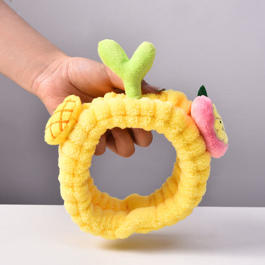 Cartoon Pineapple Bean Sprouts Grass Hair Ring Women's Raw Face Wash Makeup Headband