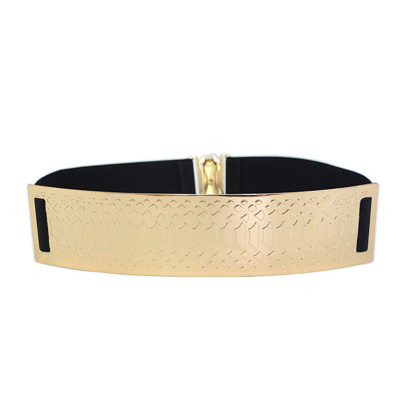 Europe And America Hot Selling Fashion Sequin Mirror Metal Belt