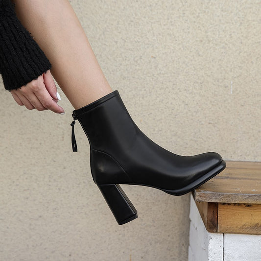 Summer Thin Thick-heeled Korean Style Large Size Fashion Boots