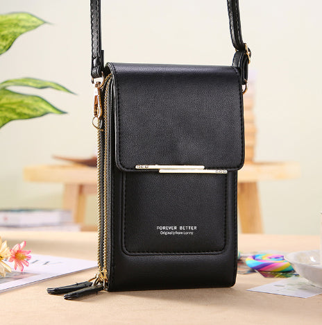 Women's Crossbody Shoulder Bag Transparent Multifunctional Touch Screen Phone Bag