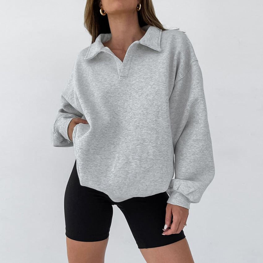 Efterår Og Vinter POLO Krave Skønhed Sweater Kvinder Striktrøje