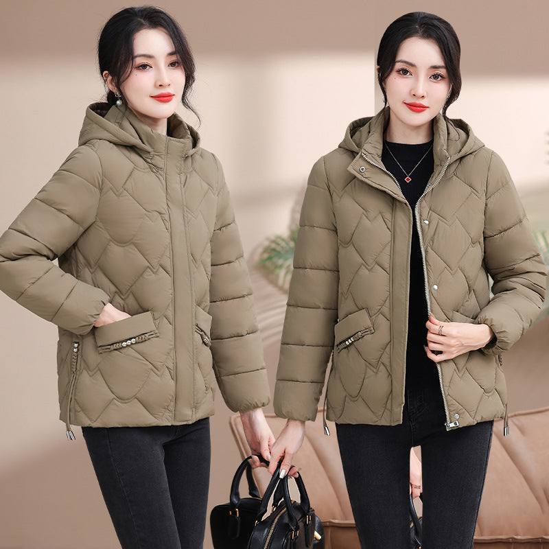Fashion Plus Size Thermal Cotton Coat Temperament Thickening Cotton-padded Coat