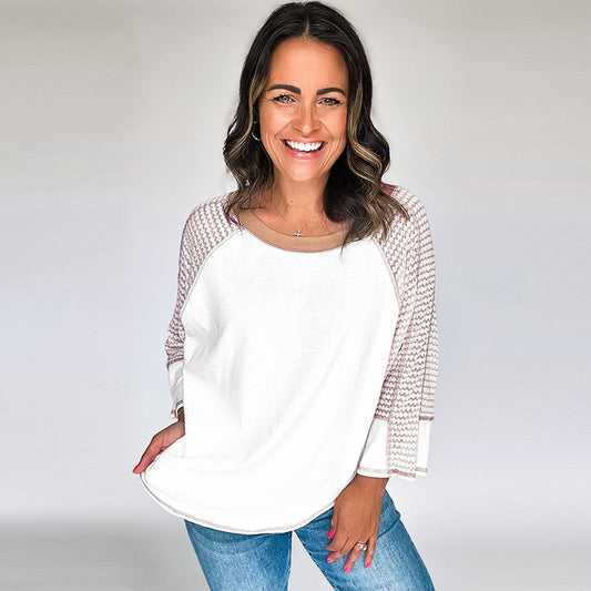 European And American Leisure All-match Loose Printed Sweater