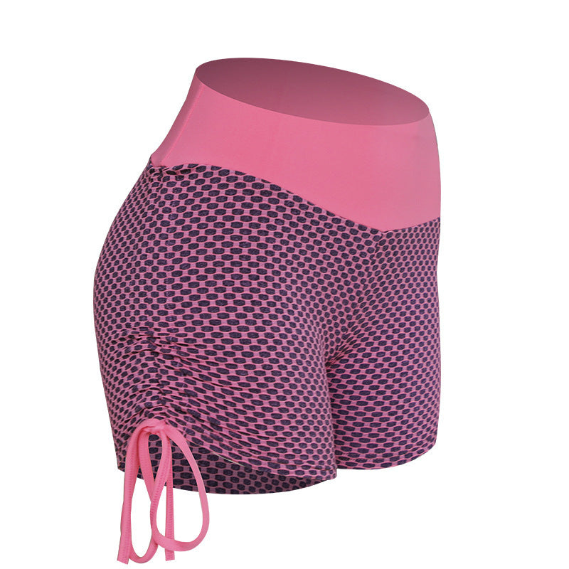 Fashionable Ladies Mesh Honeycomb Yoga Shorts