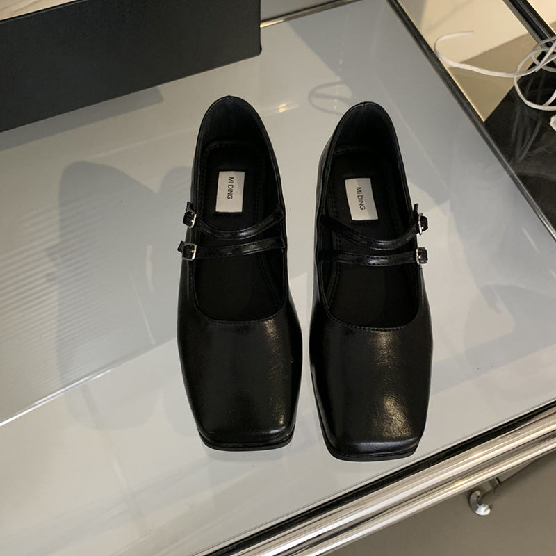 French Evening Style Silver Single-layer Shoes Women New