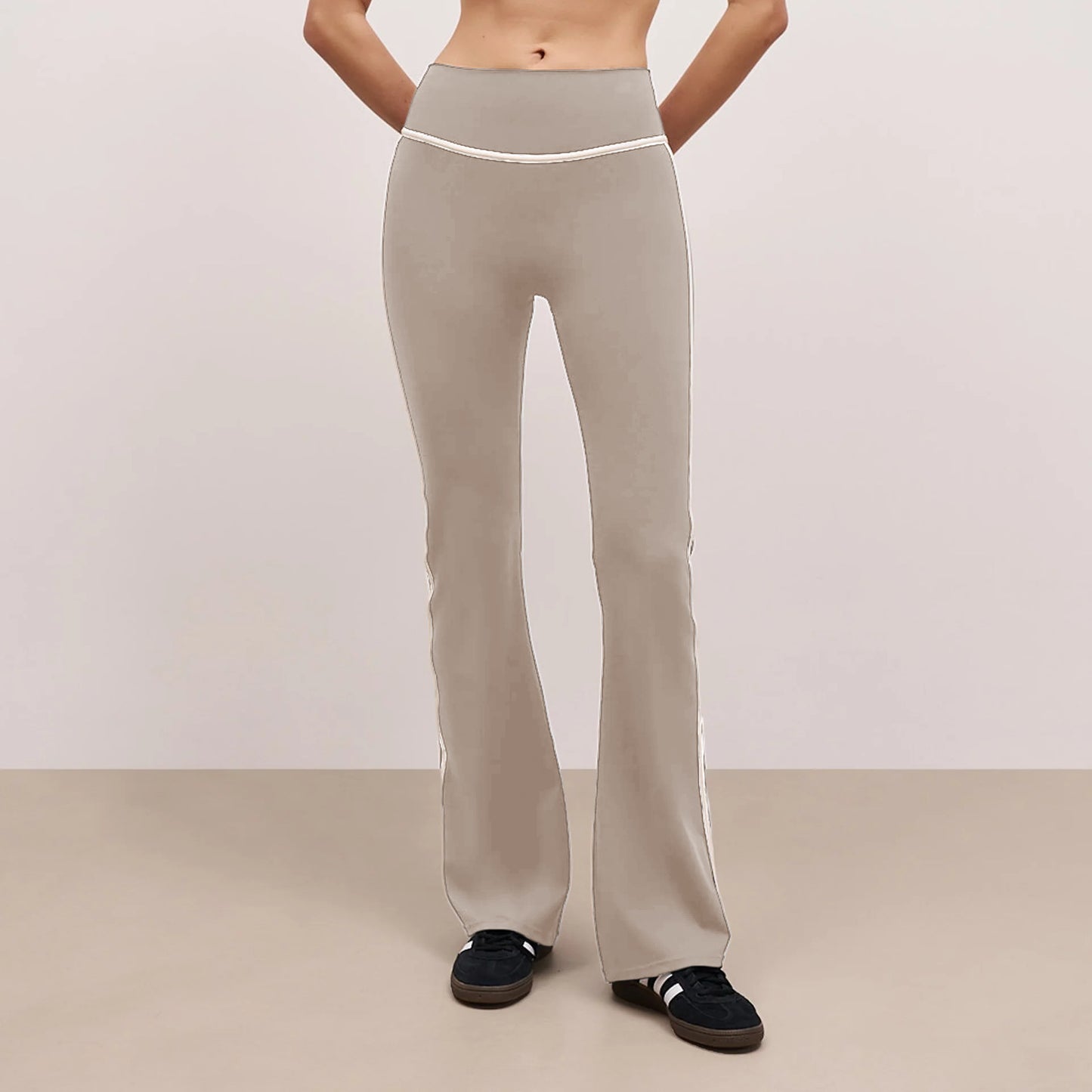 Yoga Pants Nude Feel Fitness Exercise Bell-bottom Pants