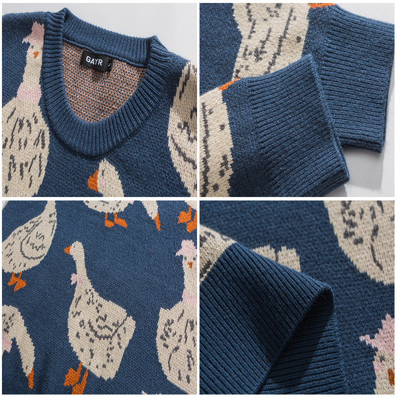 Men's Loose Round Neck Long Sleeve Sweater