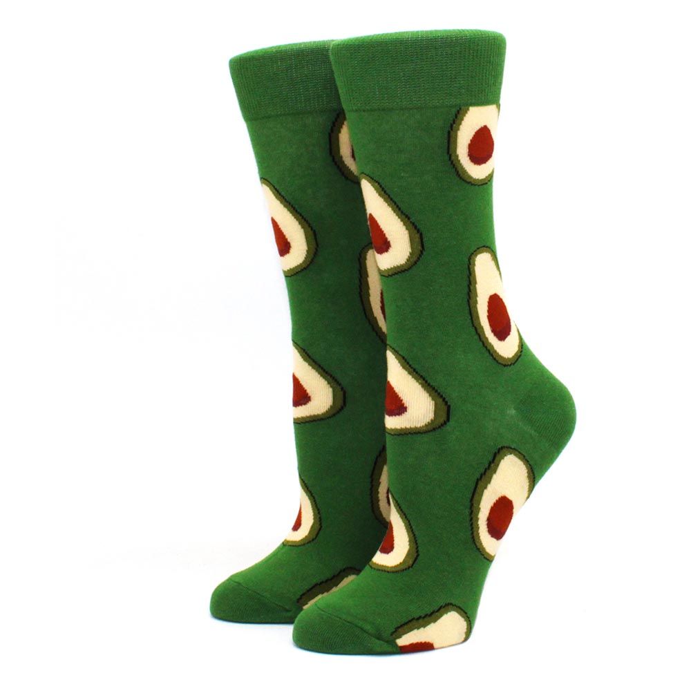 Colorful Women's Cotton Round Socks Funny Banana