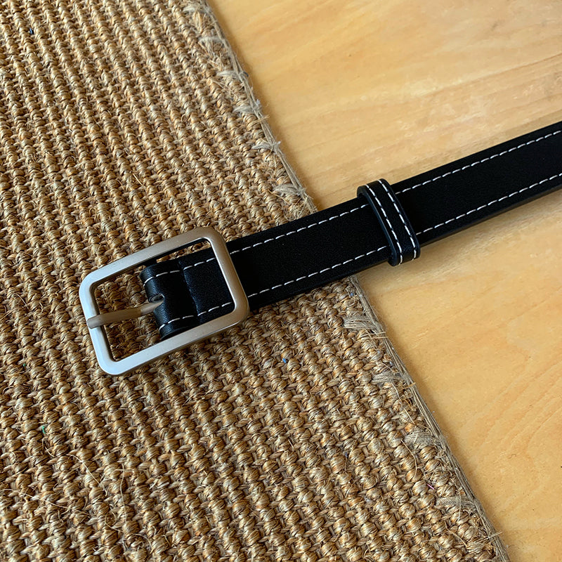 Belt Men's Thin Narrow Style Simple Needle Buckle