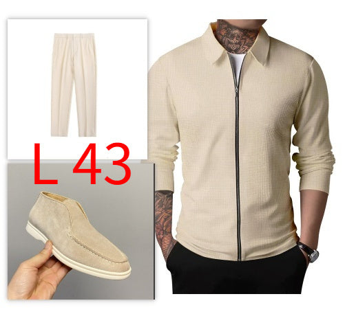 Men's Fashion Simple Lapel Casual Jacket